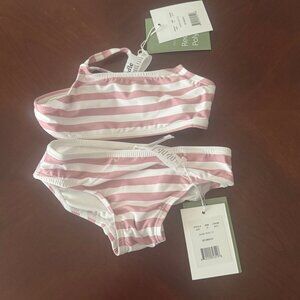 Andie Kids Toddler Girl AK002 Rose Stripe Bikini Swim Set Size 2T